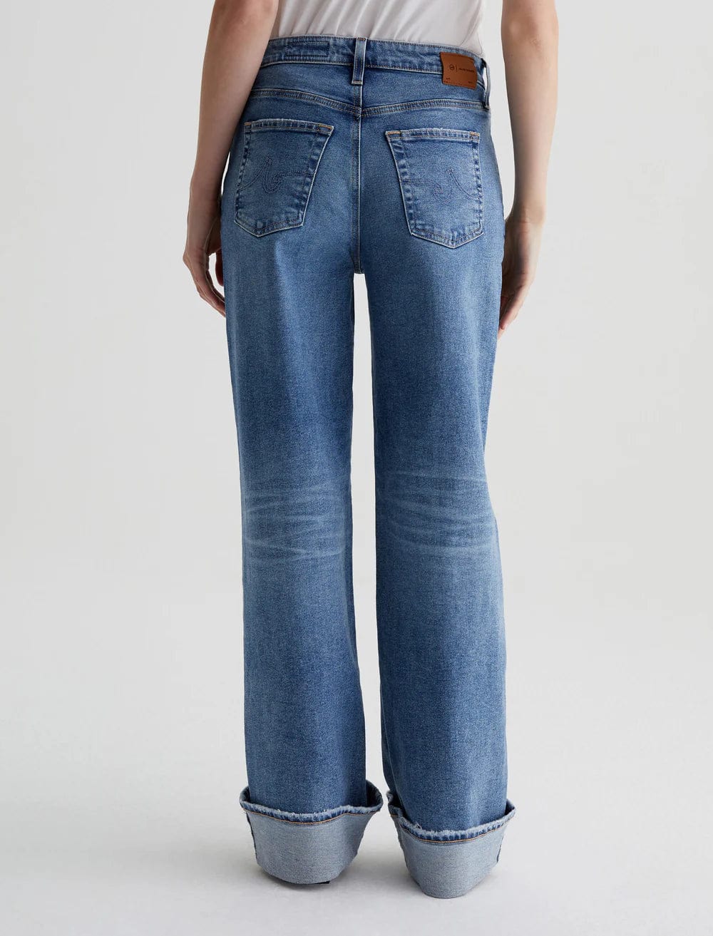 AG VARIOUS JEANS AG KORA HI RISE CUFFED WIDE LEG MED.BLUE