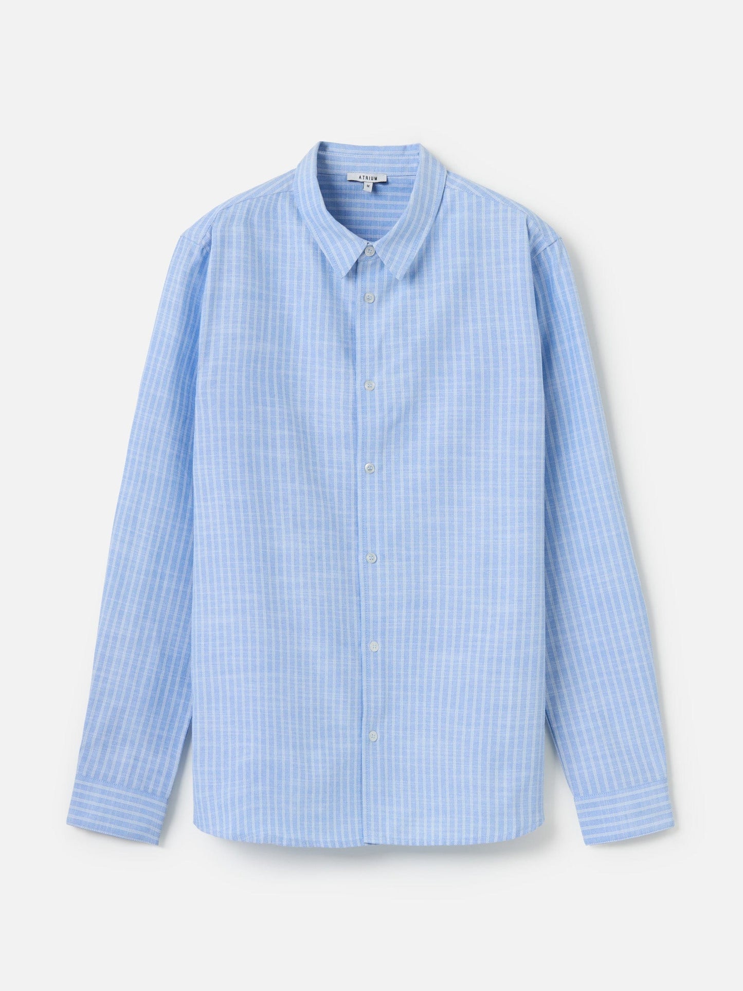 ATRIUM TOPS Blue / S Classic Striped Long Sleeve Button Up Shirt