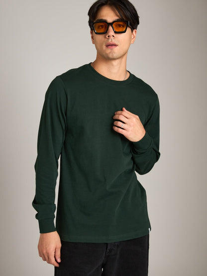 ATRIUM M TOPS Deep Green / XS Cotton Jersey Longsleeve T-Shirt