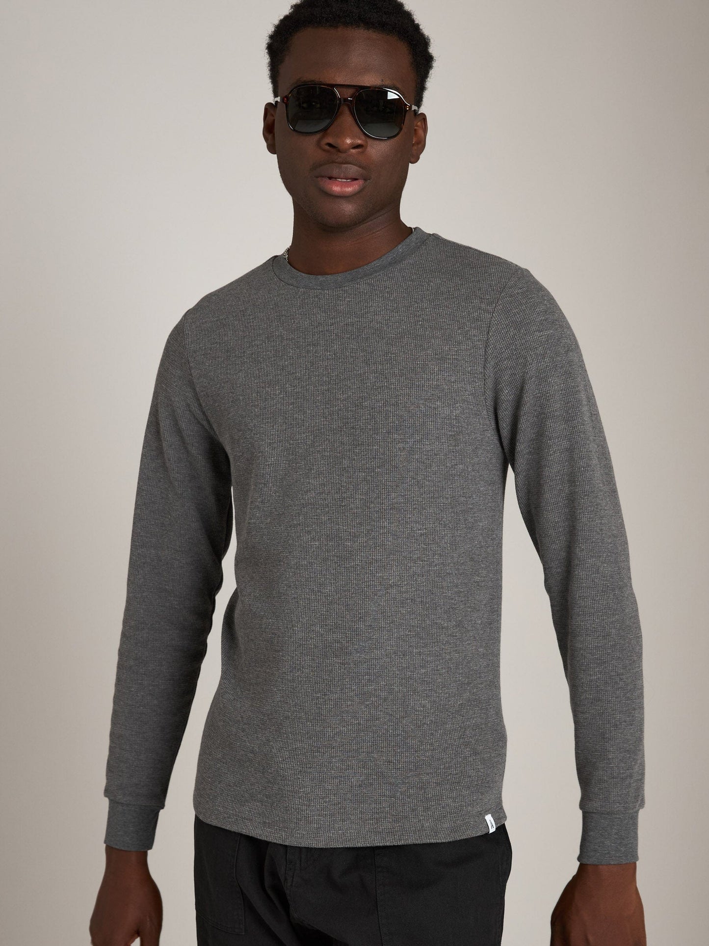 ATRIUM M TOPS Heather Grey Seal / S Thermal Jersey Longsleeve T-Shirt