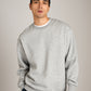 ATRIUM M SWEATERS Heather Grey / XS Reverse Weave Crewneck Pullover W/Script