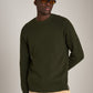 ATRIUM M SWEATERS Dark Green / XS Honeycomb Knit Crew Neck Pullover