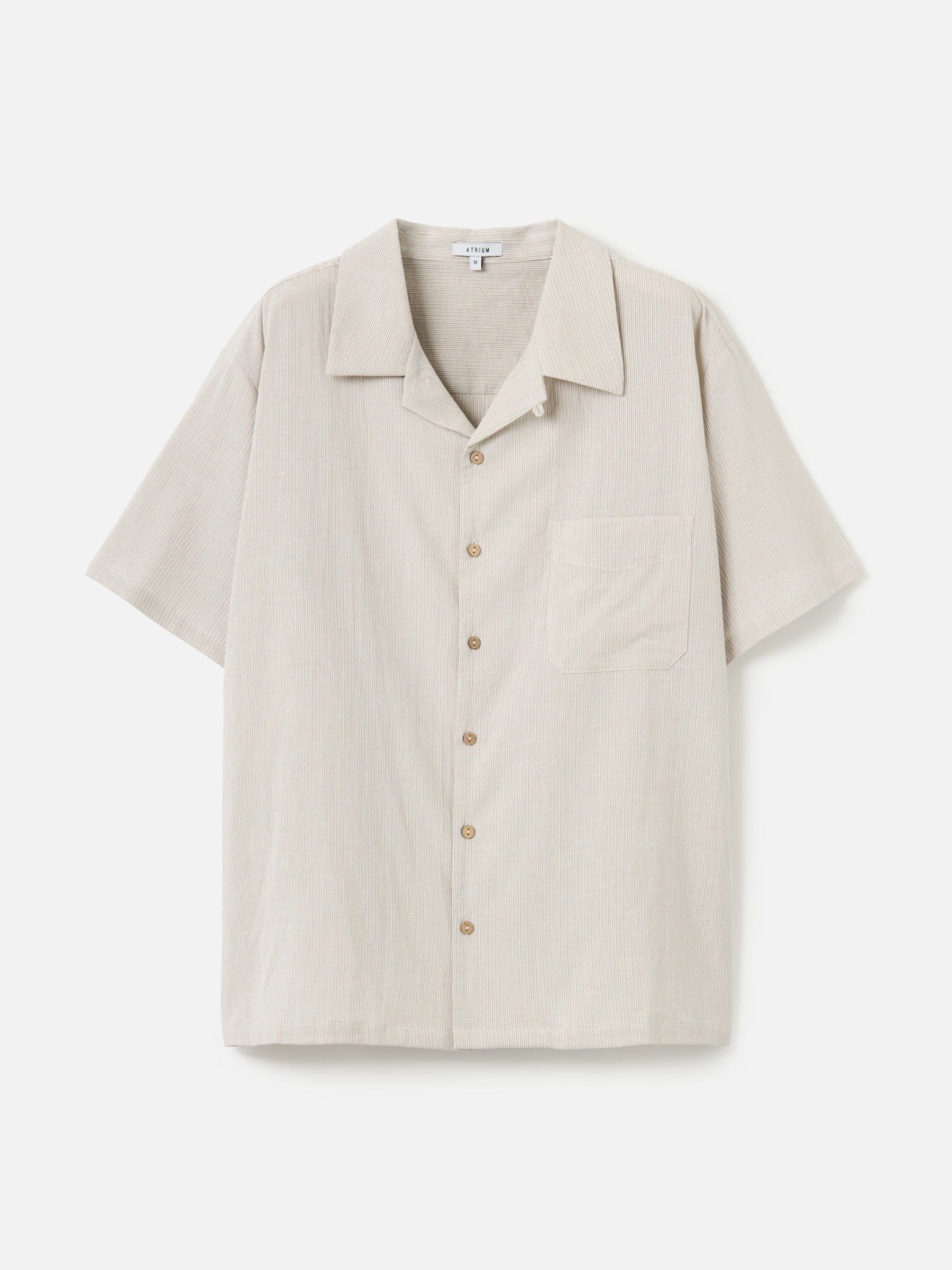 ATRIUM TOPS Sand / S Mini Stripe Camp Shirt