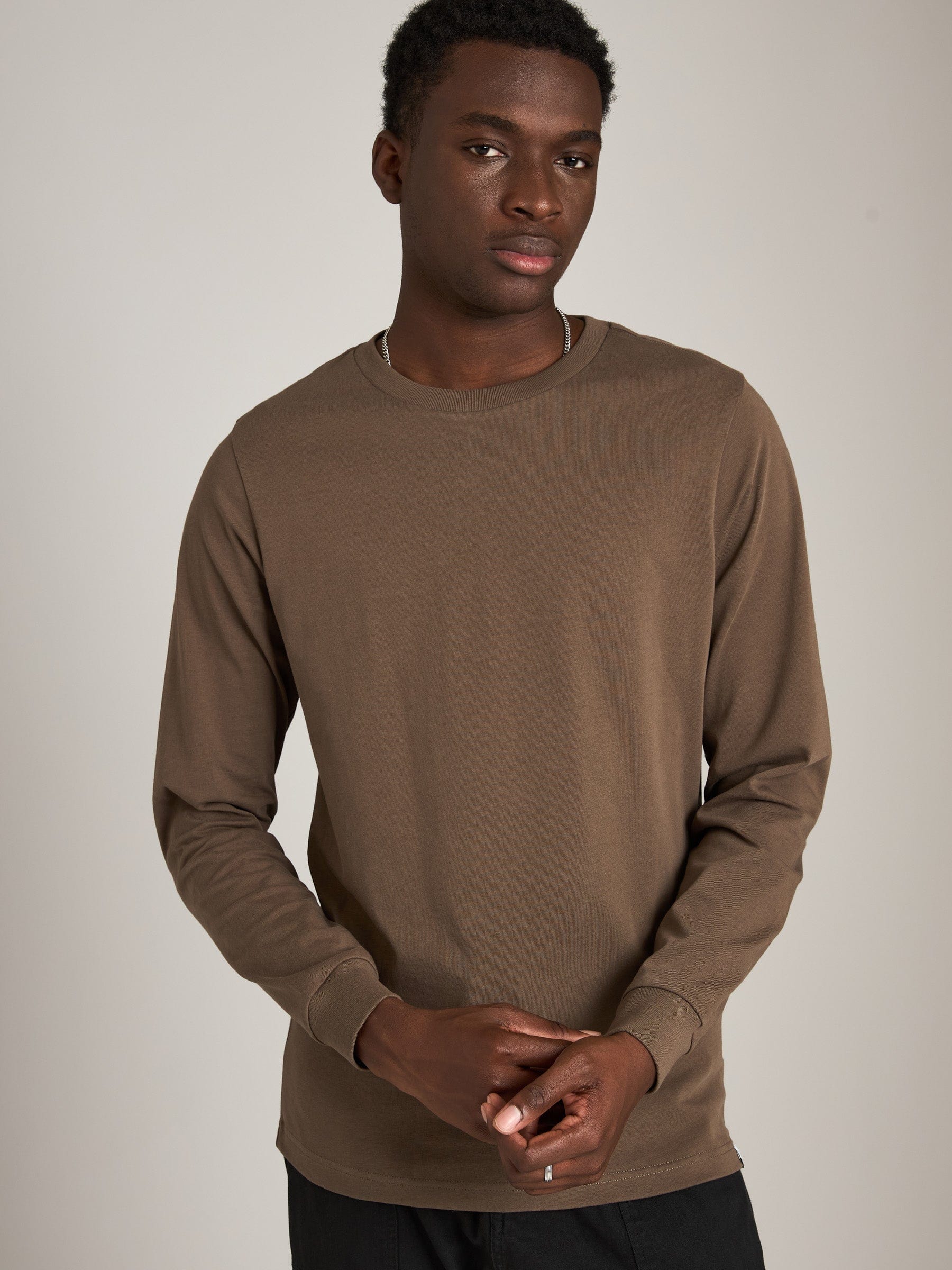 ATRIUM M TOPS Walnut / XS Cotton Jersey Longsleeve T-Shirt