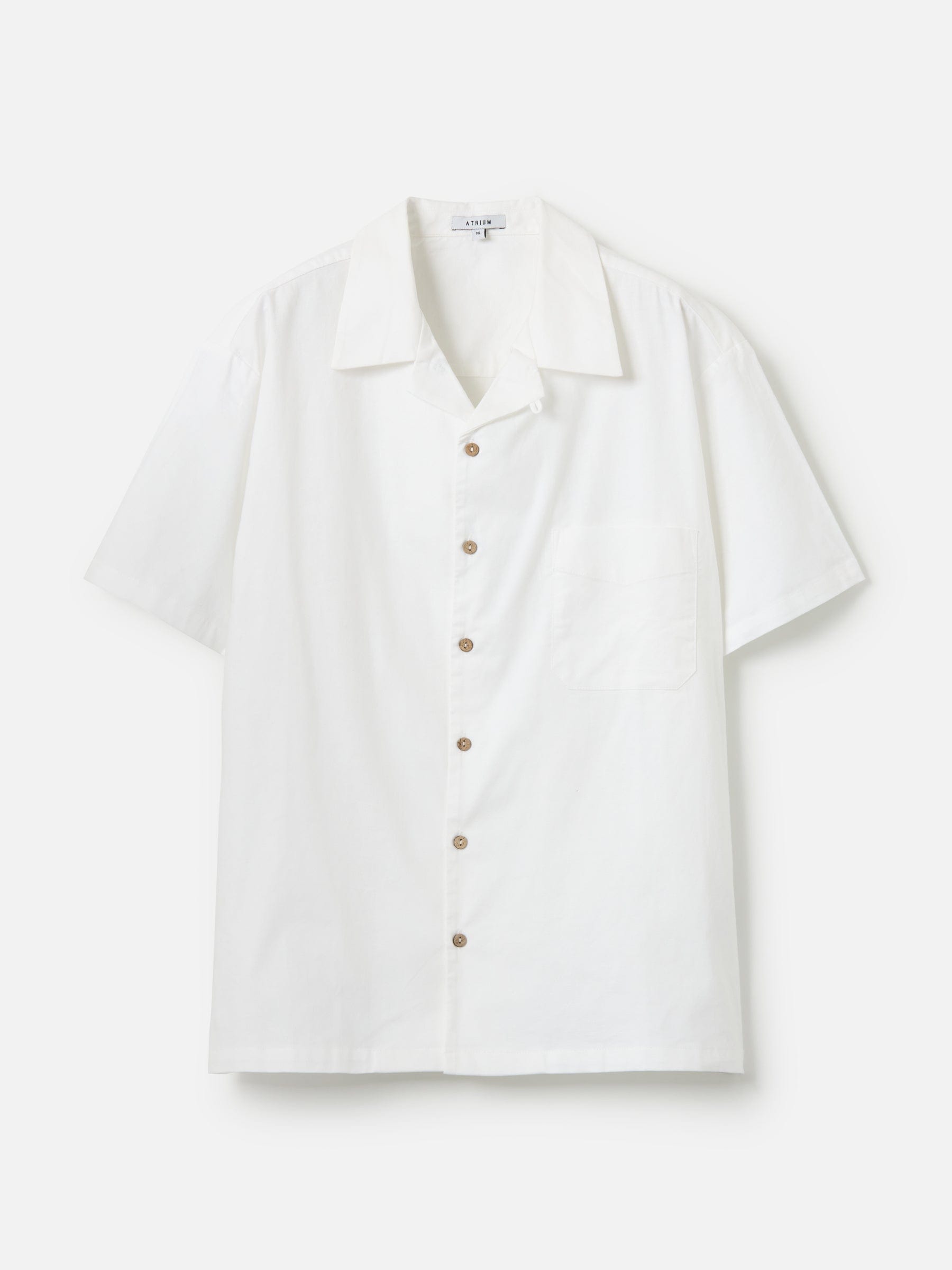 ATRIUM TOPS White / S Cotton Camp Shirt