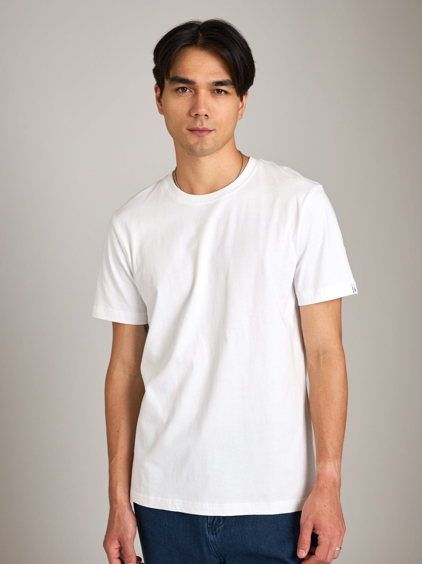 ATRIUM M TOPS White / S Slim Crew Tee