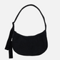 Medium Nylon Crescent Bag - Black