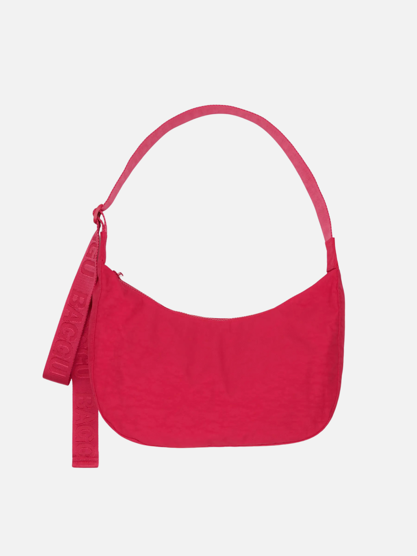 Medium Nylon Crescent Bag - Candy Apple