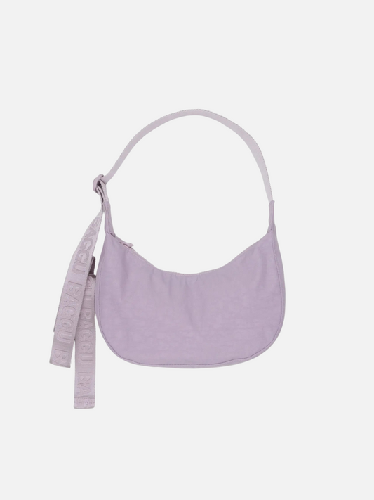 Small Nylon Crescent Bag - Dusty Pink