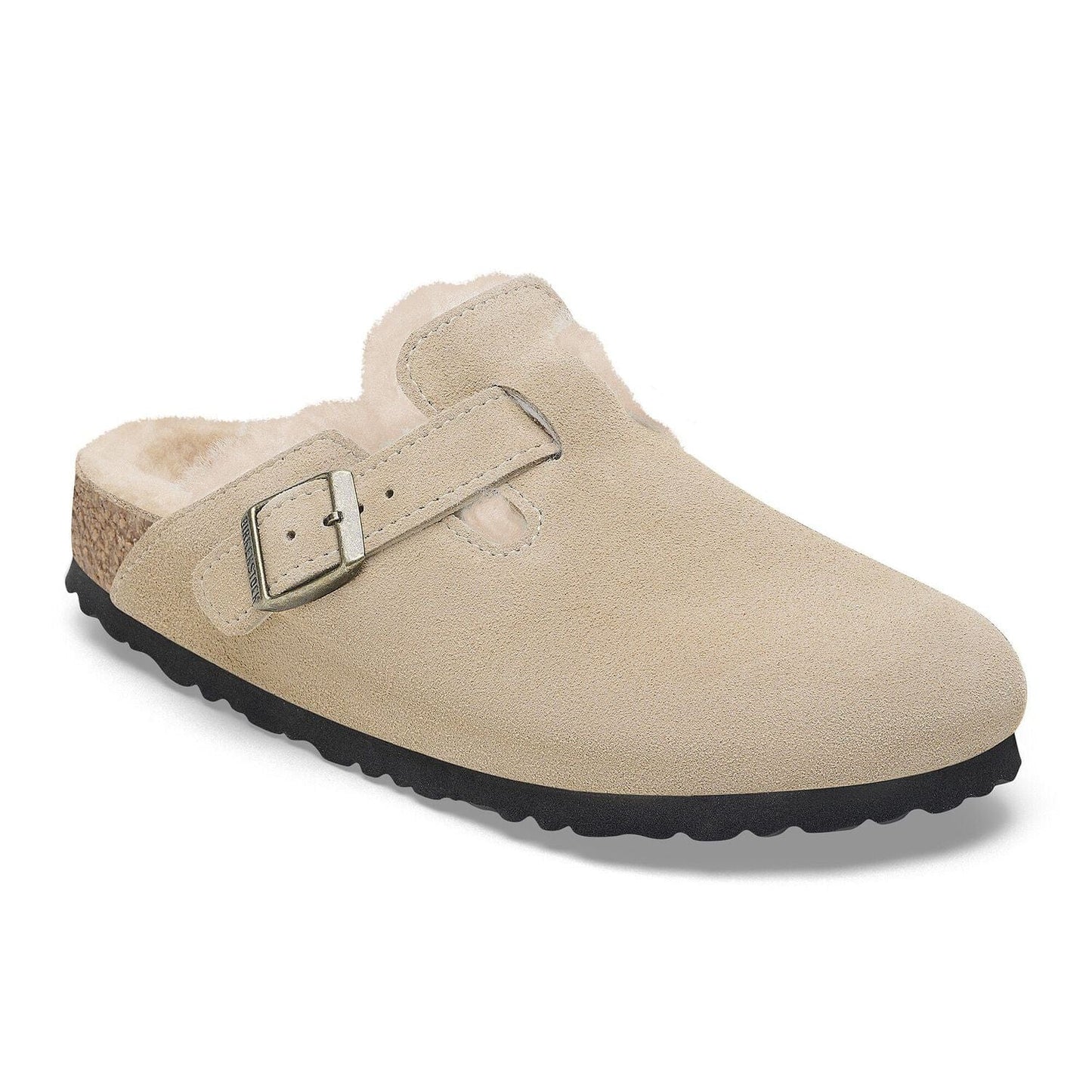 BIRKENSTOCK SHOES Boston Shearling - Taupe Suede