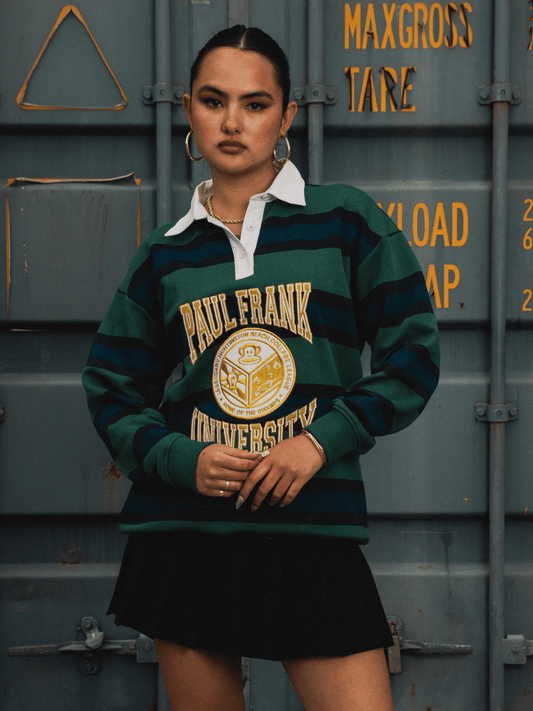 DAISY STREET TOPS Multi / XS Varsity Rugby Sweat Top