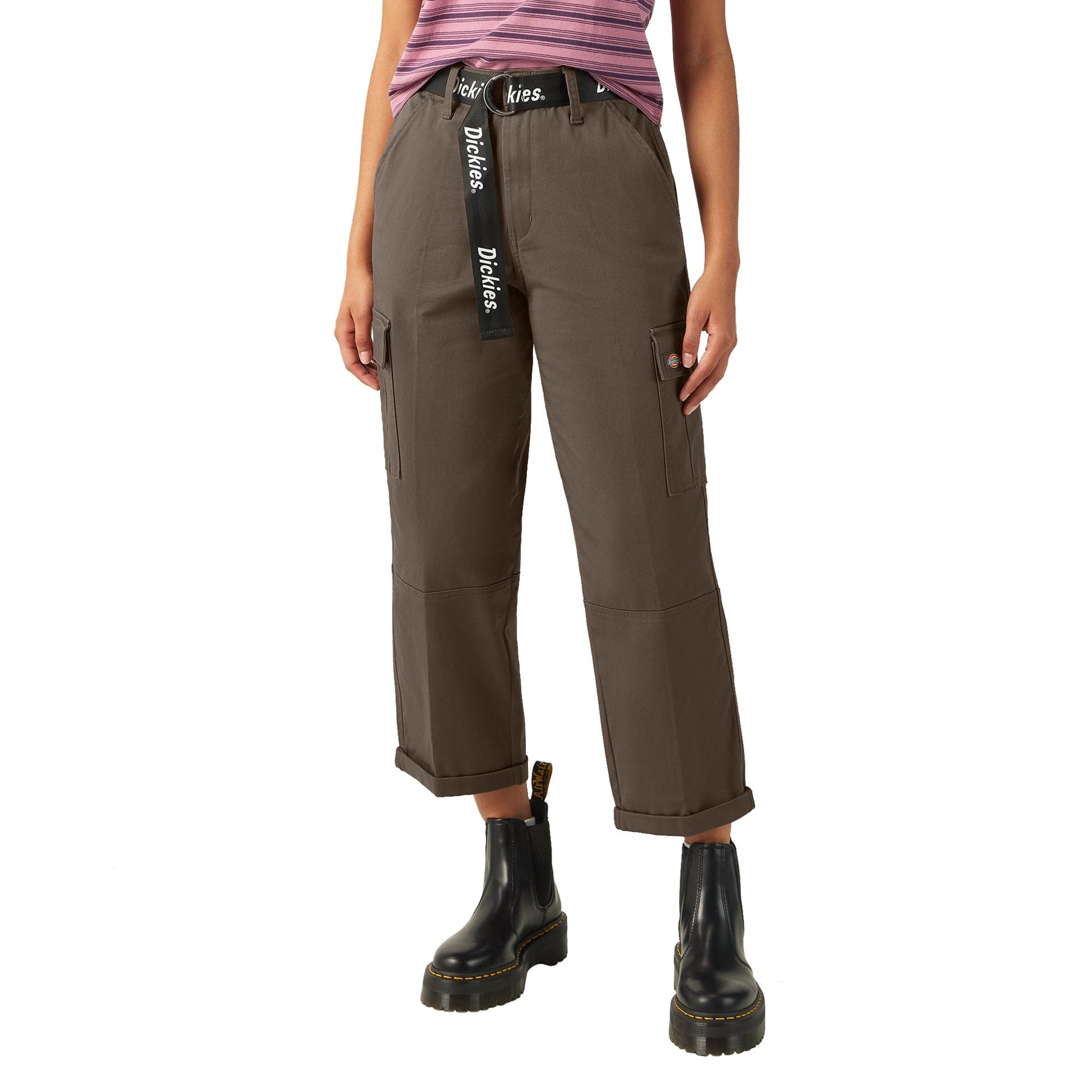 DICKIES BOTTOMS Mushroom / 25 Cropped Cargo Pant