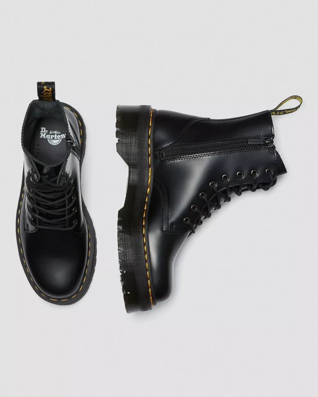 SHOES - DR.MARTENS - Jadon Quad Bex Polished Smooth Boots - PLENTY