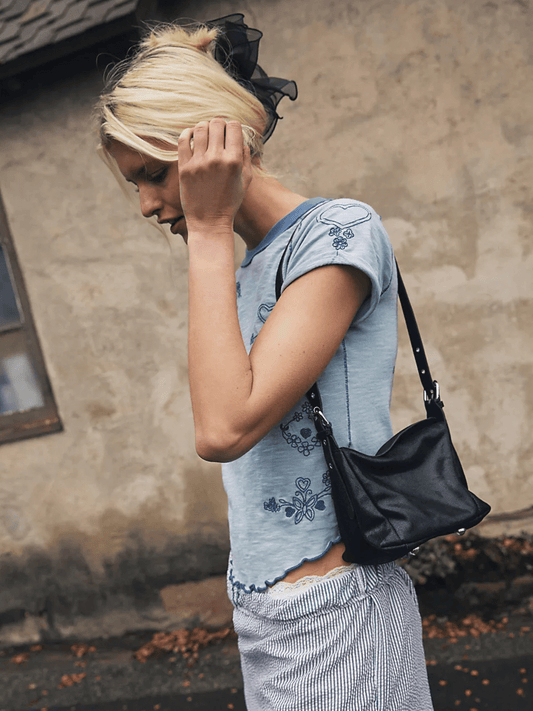 FREE PEOPLE BAGS Black Sabi Shoulder Bag