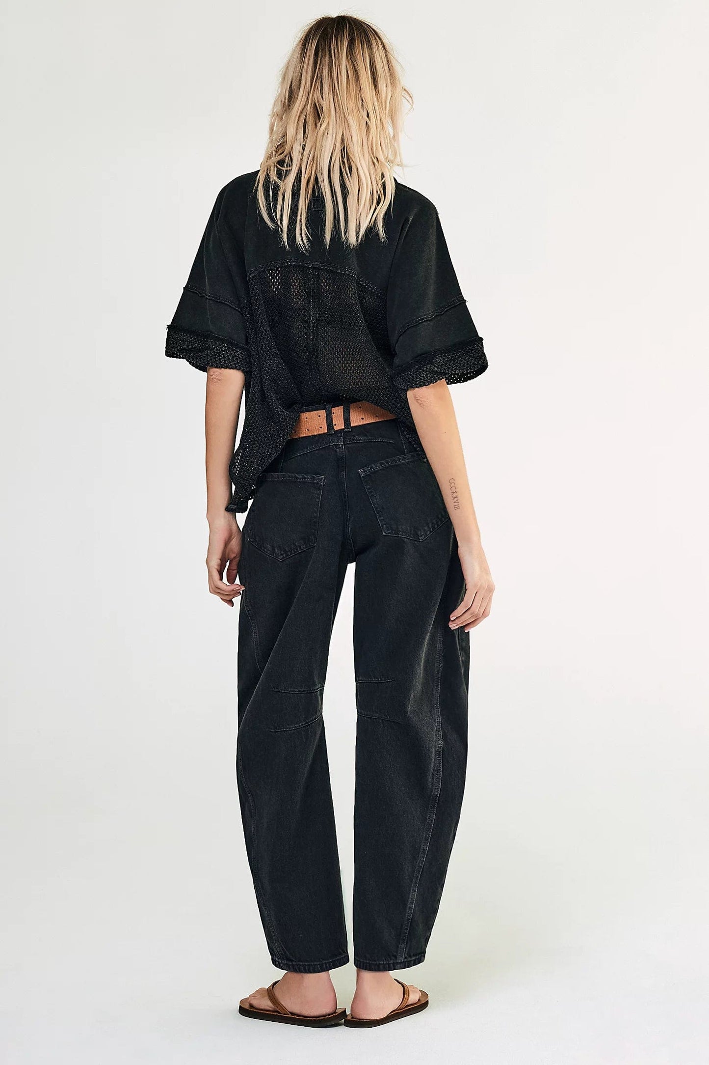 FREE PEOPLE VARIOUS JEANS FREE PEOPLE GOOD LUCK MID RISE BLACK