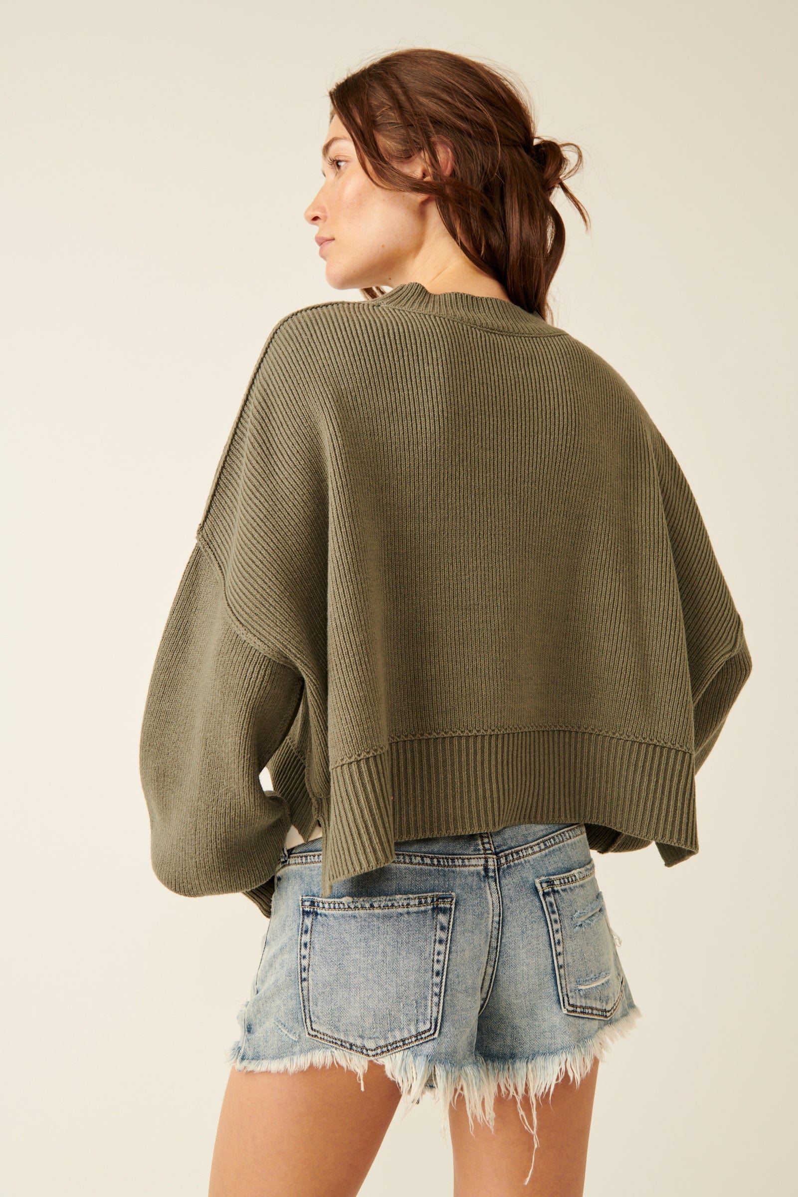 Sweater - FREE PEOPLE - Easy Street Crop Pullover - PLENTY