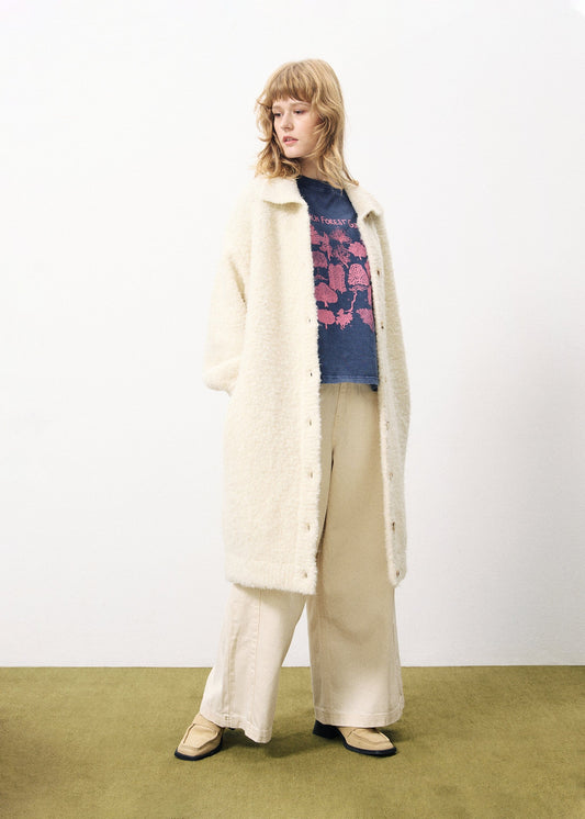 FRNCH Sweater Cream / S Schana Long Cardigan