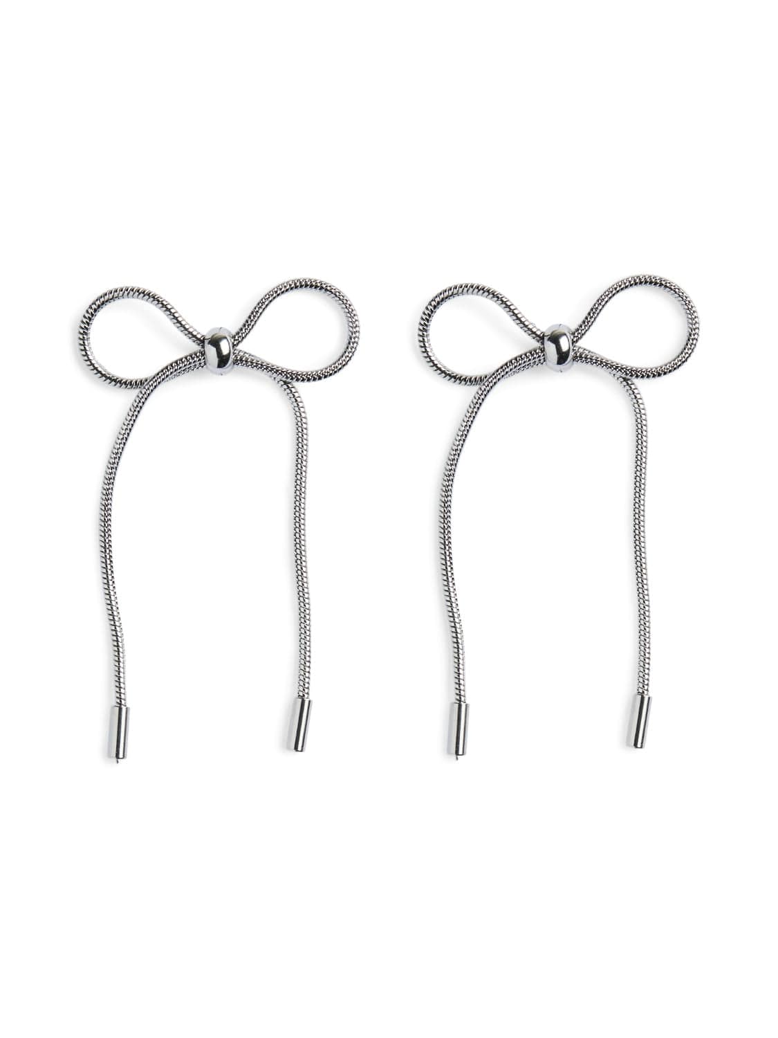 JEM ACCESSORIES Silver Pernille Bow Earrings