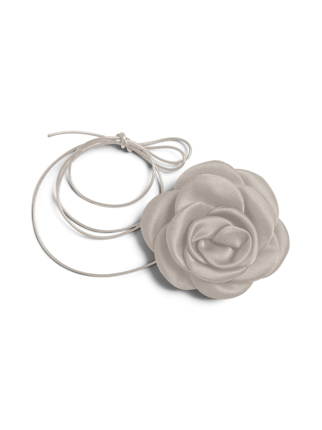 JEM ACCESSORIES Silver Posa Rose Choker