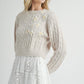 Sweater - SADIE & SAGE - Lulu Embroidered Daisy Sweater - PLENTY