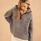 JOHN & JENN Sweater Dominic Herringbone Quarter Zip Pullover