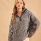 JOHN & JENN Sweater Dominic Herringbone Quarter Zip Pullover