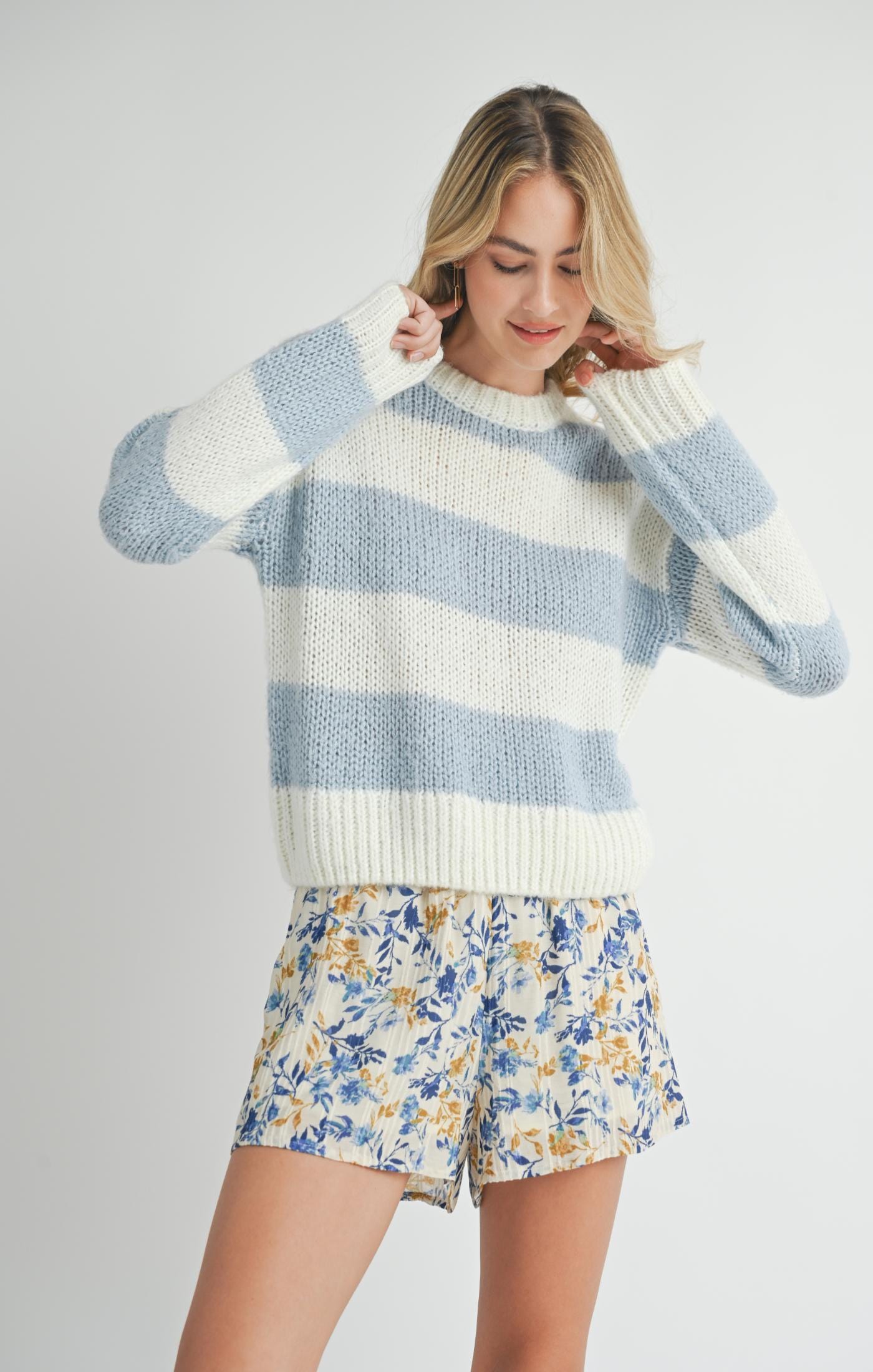 Sweater - SADIE & SAGE - Clara Chunky Stripe Sweater - PLENTY