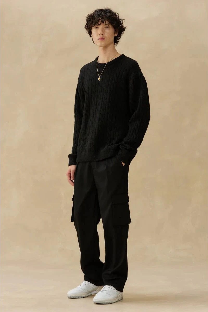 KUWALLA M SWEATERS Braided Crew Neck