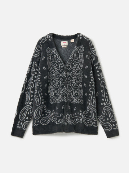 LEVI'S M SWEATERS Clifford Bandana Pirate Black / S Lama Cardigan