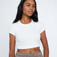 TOPS - LOVEFINN - Crop Rib Shortsleeve Tee - PLENTY