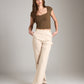 BOTTOMS - M&L THE LABEL - Grazia Flare Carpenter Pant - Pebble - PLENTY