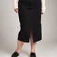 Bottoms - M&L THE LABEL - Cotton Twill Ira Pencil Midi Skirt - PLENTY