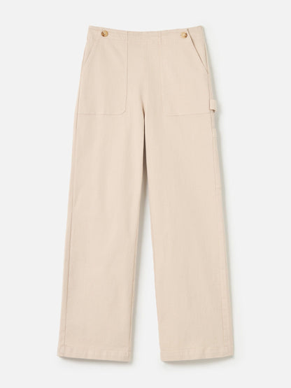 BOTTOMS - M&L THE LABEL - Grazia Flare Carpenter Pant - Pebble - PLENTY