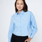 M&L THE LABEL tops Blue / XXS Saul Cropped Shirt