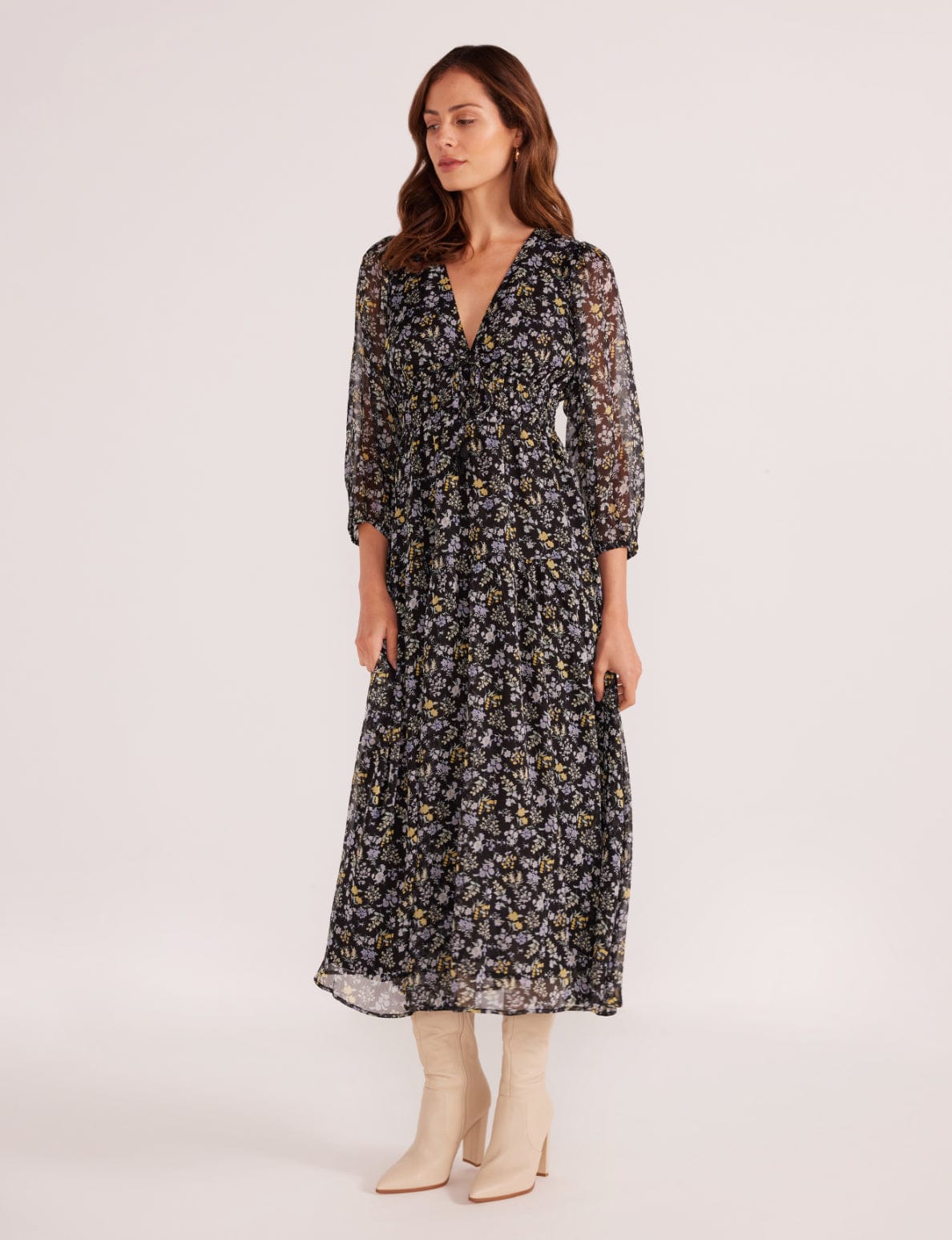 Minkpink DRESSES Taylee Long Sleeve Midi Dress