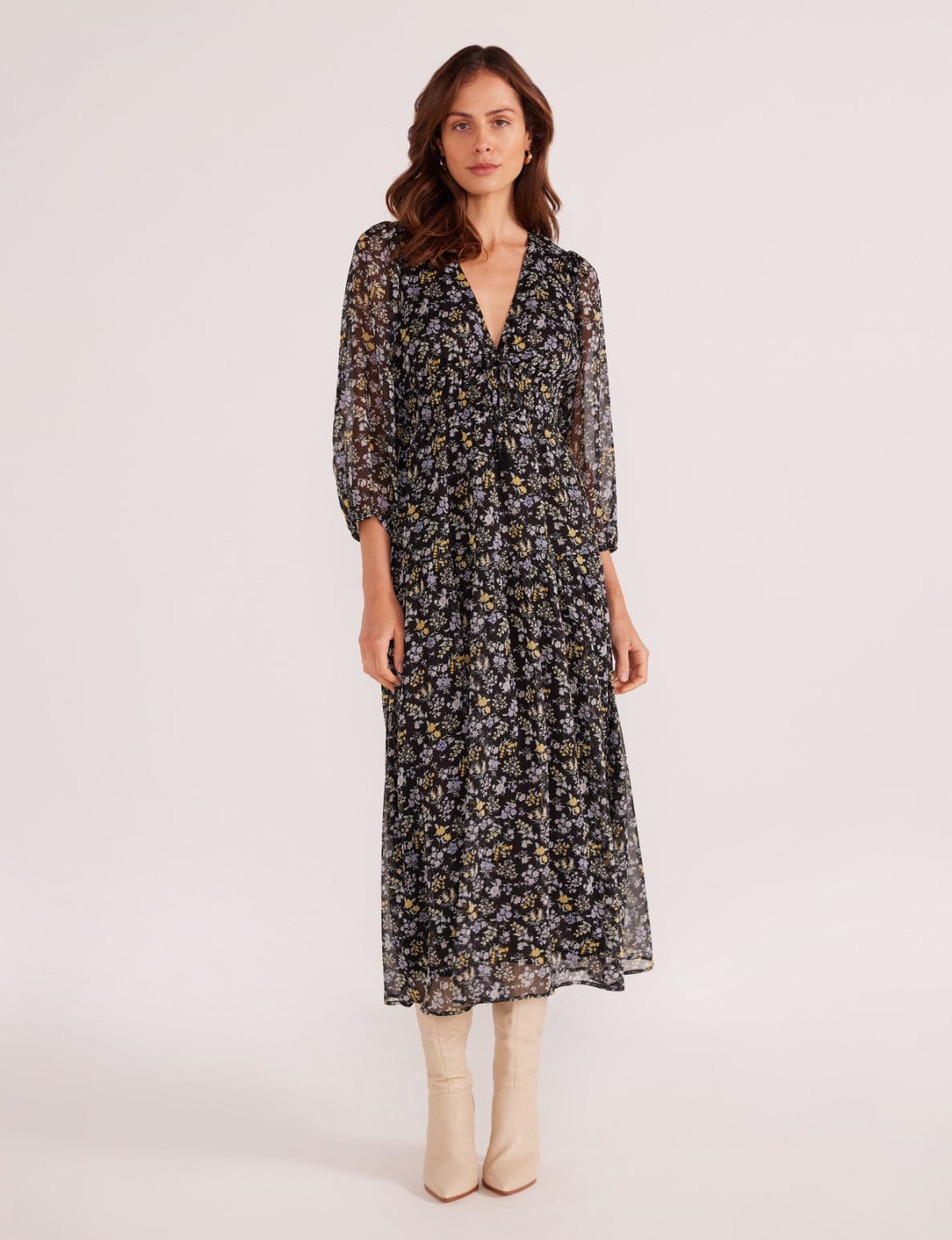 Minkpink DRESSES Taylee Long Sleeve Midi Dress