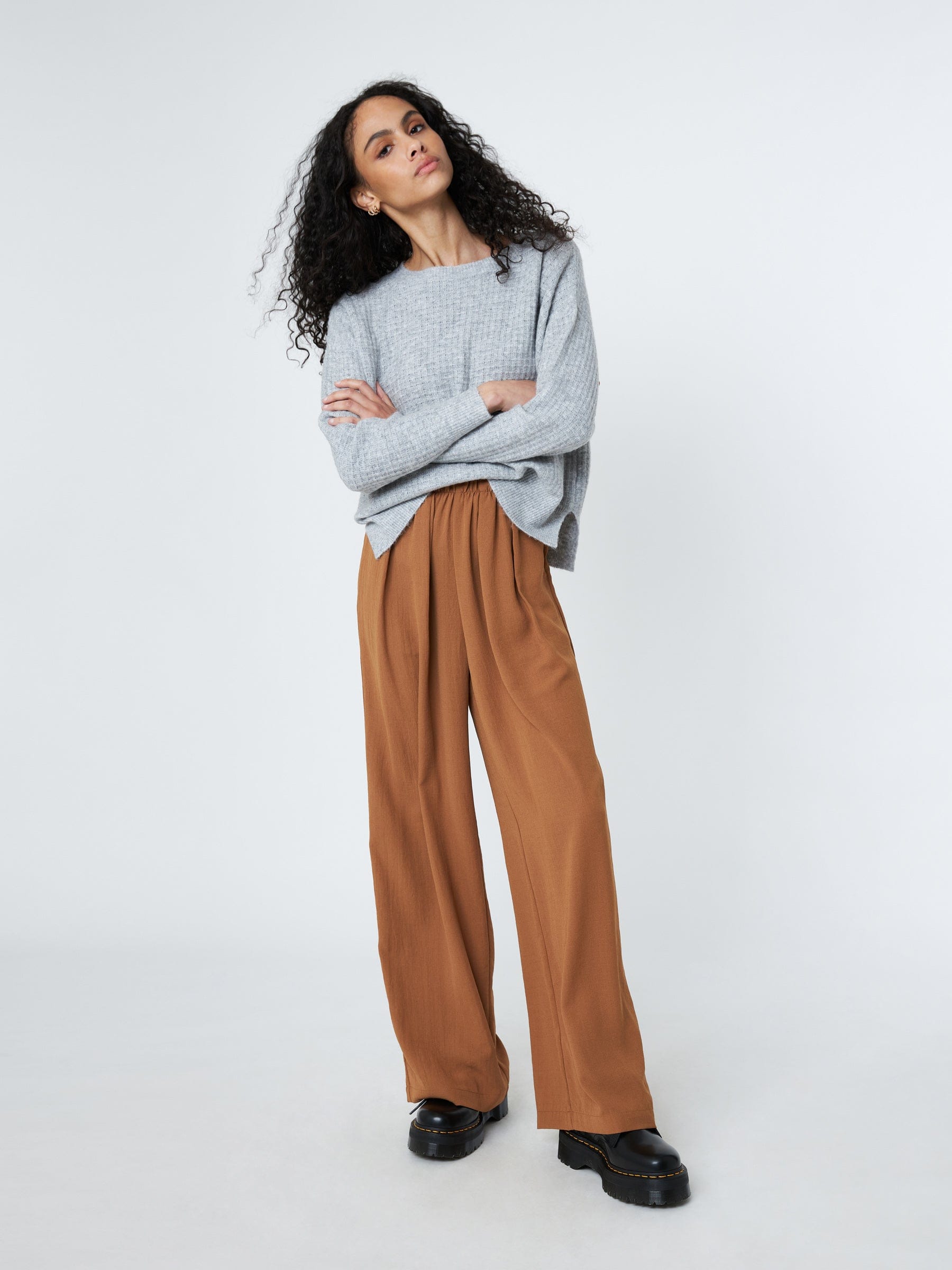 Monk & Lou Bottoms Avril Wide Leg Pants