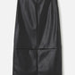 Monk & Lou bottoms Black / 0 Butter Pleather Sadie Seamed Pencil Skirt