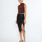 Monk & Lou bottoms Black / 0 Seluna Wrap Midi Skirt