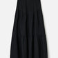 MONK & LOU BOTTOMS Black / 2XS Luca Tiered Maxi Skirt