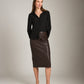 Monk & Lou bottoms Butter Pleather Sadie Seamed Pencil Skirt