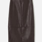 Monk & Lou bottoms Butter Pleather Sadie Seamed Pencil Skirt