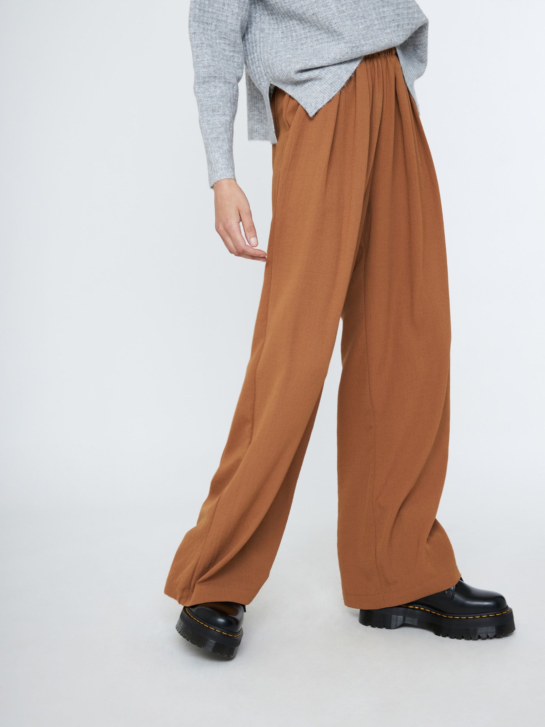 Avril Wide Leg Pants - Cinnamon