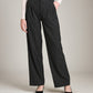 Monk & Lou BOTTOMS Coal / 00 Pinstripe Jullian Pleated Wide Trouser