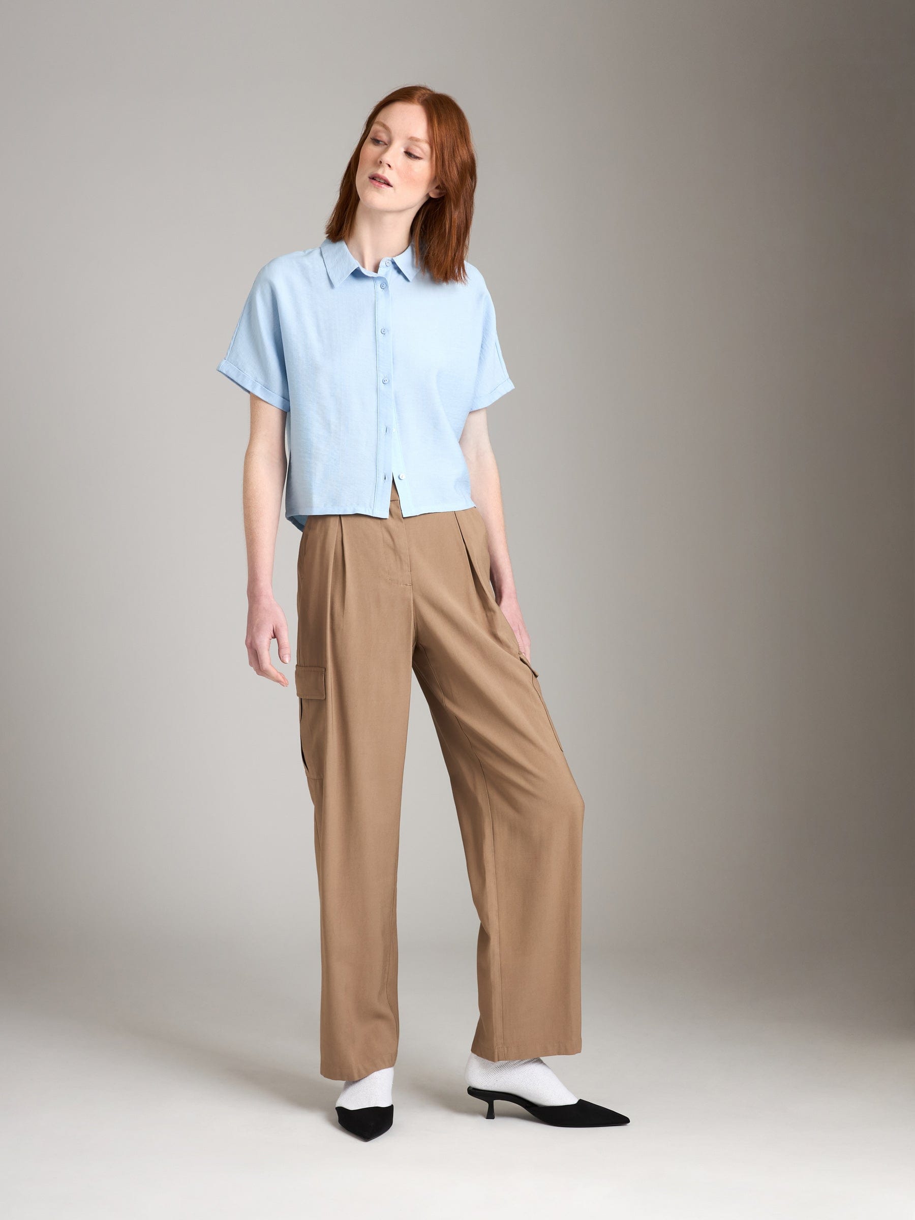 Bottoms - Monk & Lou - Jack Wide Leg Cargo Trouser - PLENTY