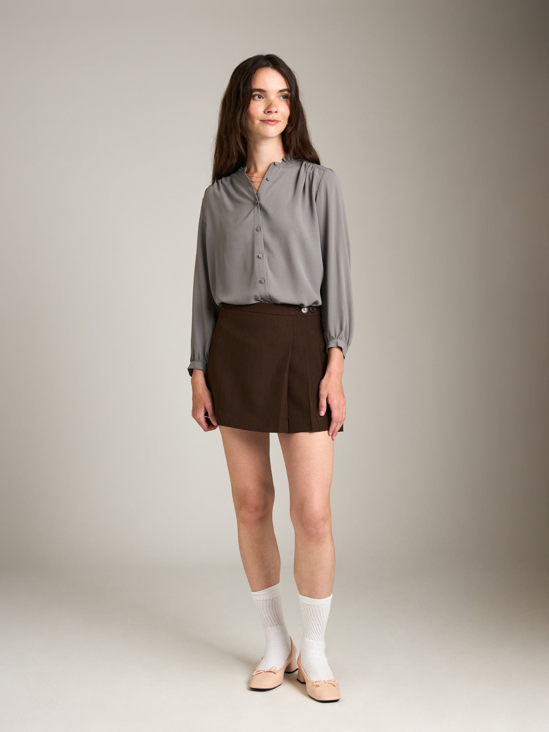 BOTTOMS - Monk & Lou - Lauren Pleated Mini Skirt - PLENTY