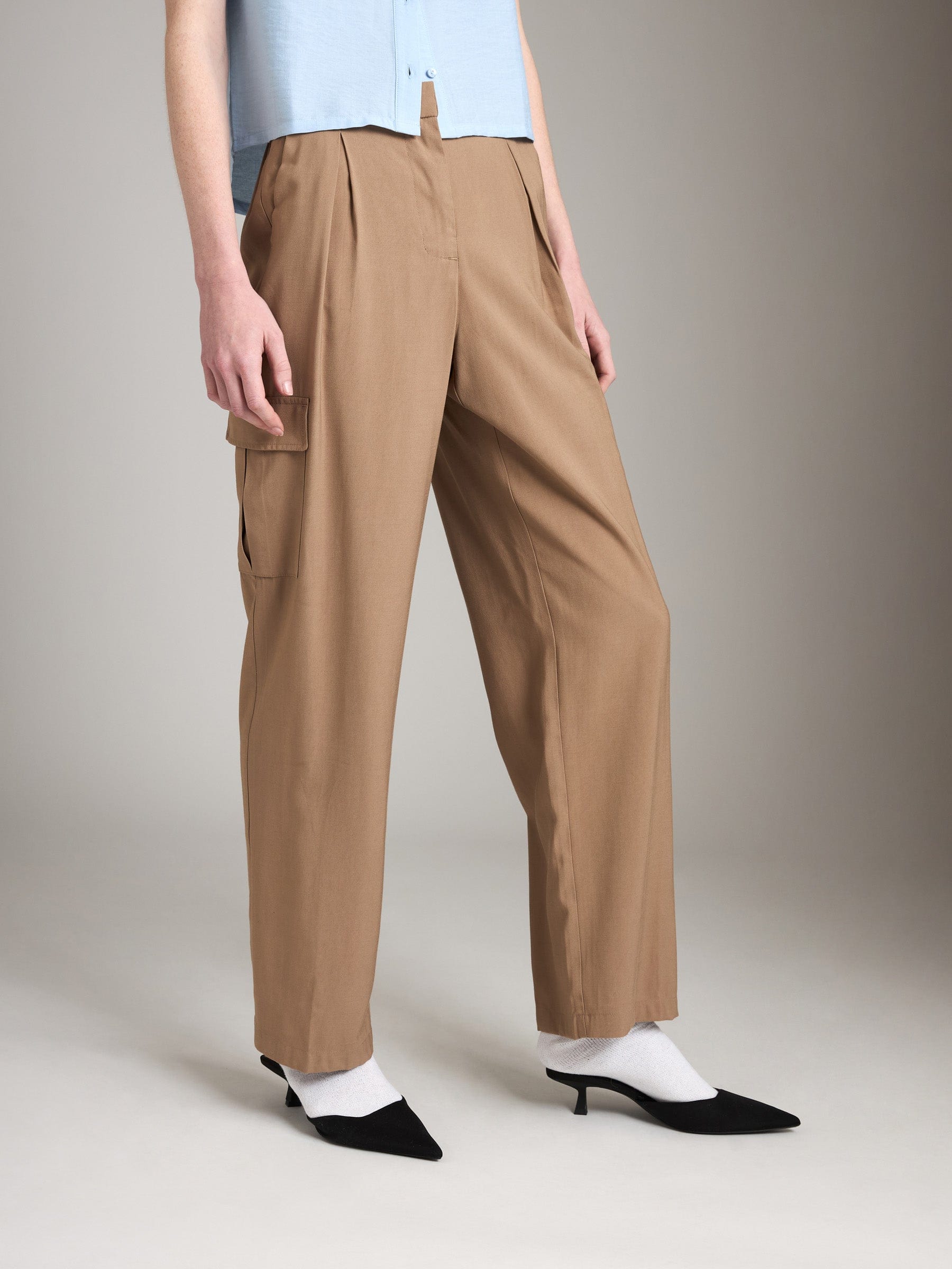 Bottoms - Monk & Lou - Jack Wide Leg Cargo Trouser - PLENTY