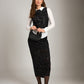 Monk & Lou BOTTOMS Rose Burnout Velvet October Maxi Skirt