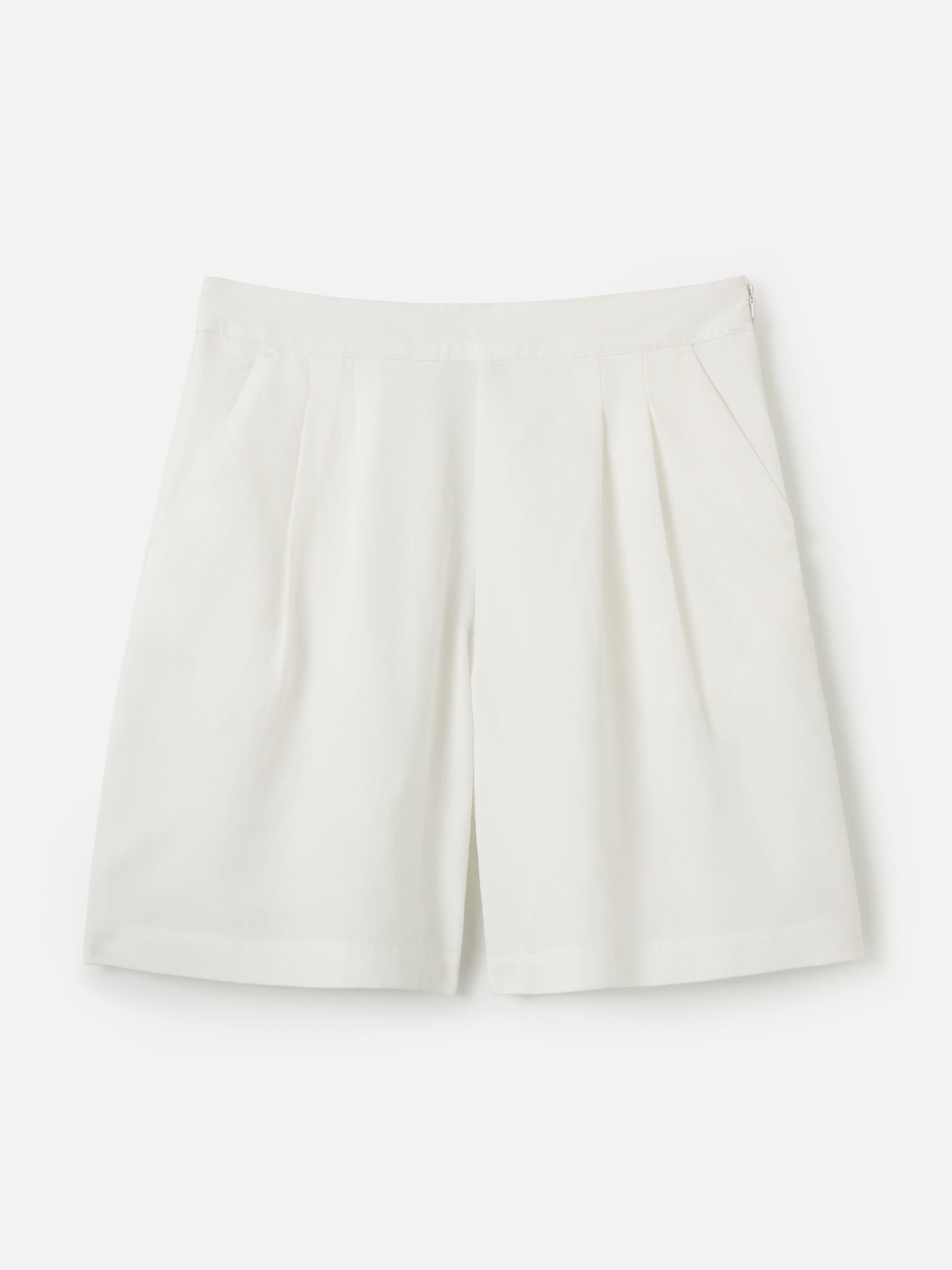 MONK & LOU BOTTOMS White / 00 Brenna Mid-Rise Bermuda Short