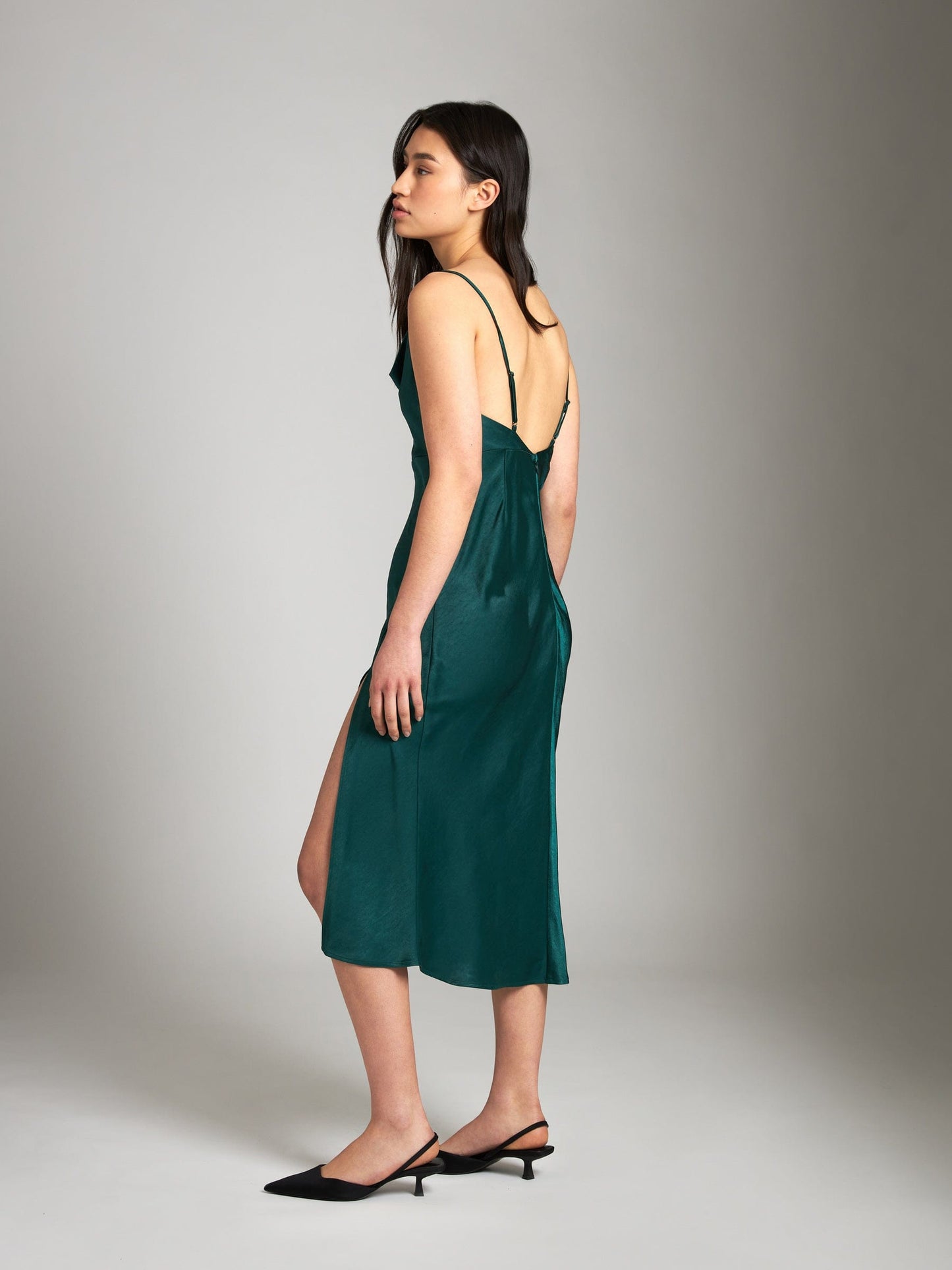 Monk & Lou Dresses Satin Tazia Cowl Dress